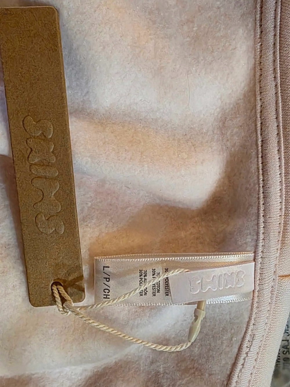 SKIMS Cream/Pink Fuzzy Jacket